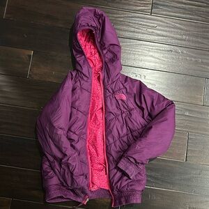 North Face girls reversible coat. Size 5
